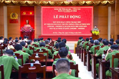 Công an Bà Rịa – Vũng Tàu phát động đợt sinh hoạt chính trị đặc biệt kỷ niệm 80 năm Ngày truyền thống CAND