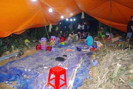 Bắt quả tang 36 đối tượng đánh bạc ở giữa rừng tre