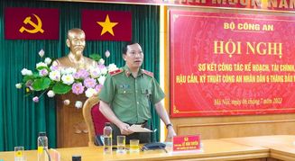 Sơ kết công tác kế hoạch, tài chính, hậu cần, kỹ thuật Công an nhân dân 6 tháng đầu năm 2022