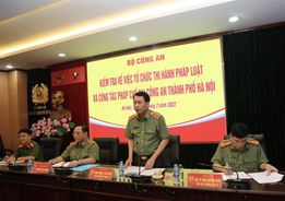 Kết luận kiểm tra việc tổ chức thi hành pháp luật và công tác pháp chế tại Công an TP Hà Nội