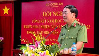Hội nghị tổng kết năm học 2021 - 2022 trong các học viện, trường Công an nhân dân
