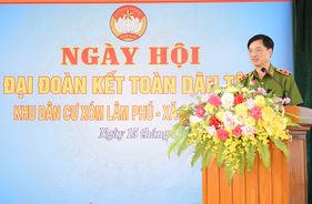 Thứ trưởng Nguyễn Duy Ngọc dự Ngày hội đại đoàn kết toàn dân tộc tại khu dân cư Lâm Phú, tỉnh Nam Định