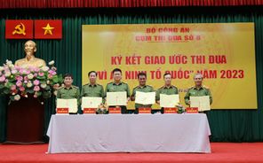 Cụm thi đua số 8 - Khối các đơn vị thuộc Bộ Công an ký kết giao ước thi đua “Vì an ninh Tổ quốc” năm 2023