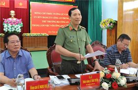 Thứ trưởng Lê Văn Tuyến làm việc với Công an tỉnh Kon Tum