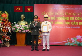 Điều động Giám đốc Công an tỉnh Nghệ An giữ chức vụ Cục trưởng Cục An ninh chính trị nội bộ