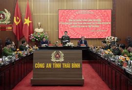 Đoàn công tác Bộ Công an làm việc với Công an tỉnh Thái Bình
