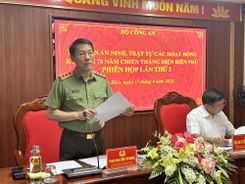 Thứ trưởng Lương Tam Quang kiểm tra công tác, chủ trì phiên họp Tiểu ban an ninh, trật tự Lễ kỷ niệm 70 năm Chiến thắng Điện Biên Phủ