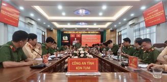 Đoàn công tác Bộ Công an kiểm tra, phúc tra số liệu thống kê tại Công an tỉnh Kon Tum