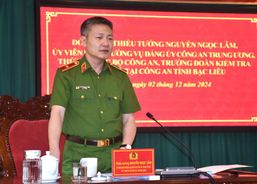 Thứ trưởng Nguyễn Ngọc Lâm làm việc với Công an tỉnh Bạc Liêu