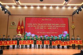 Tổng kết, trao giải Hội thi điều lệnh, quân sự, võ thuật Công an nhân dân lần thứ VI, khu vực 2