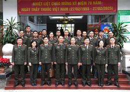 Thứ trưởng Đặng Hồng Đức thăm, làm việc tại Bệnh viện Y học cổ truyền Bộ Công an