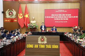Bộ trưởng Lương Tam Quang thăm, làm việc tại Công an tỉnh Thái Bình
