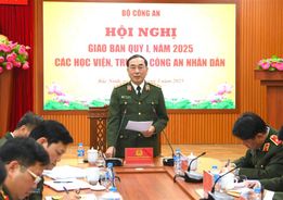 Giao ban công tác Quý I năm 2025 các học viện, trường Công an nhân dân