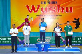 Đoàn Wushu CAND đoạt 7 huy chương tại Giải vô địch Wushu quốc gia