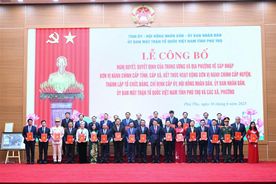 Bộ trưởng Lương Tam Quang dự Lễ công bố các nghị quyết, quyết định của Trung ương tại tỉnh Phú Thọ