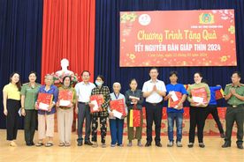 Công an tỉnh Khánh Hòa trao tặng 3.100 phần quà Tết đến các hộ gia đình khó khăn