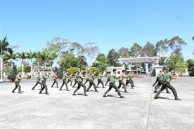 Công an Trà Vinh tổ chức Hội thi điều lệnh, quân sự, võ thuật Công an nhân dân năm 2024