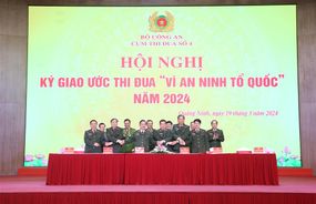 Cụm thi đua số 4  ký giao ước thi đua Vì an ninh Tổ quốc năm 2024