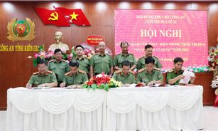 Cụm thi đua số 12 ký kết giao ước thực hiện phong trào thi đua “Vì an ninh Tổ quốc” năm 2024