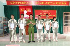 Hà Nam: 15 phạm nhân được xét giảm thời hạn chấp hành án đợt 30/4