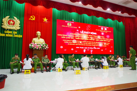 Công an Ninh Thuận tổ chức chương trình Ngày hội hiến máu tình nguyện năm 2025