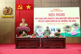 Ninh Bình: Đảng ủy, Ban Giám đốc Công an tỉnh đối thoại với lực lượng Công an xã