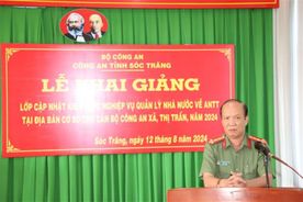 Sóc Trăng: Bồi dưỡng nghiệp vụ quản lý Nhà nước về an ninh, trật tự cho Công an xã, thị trấn