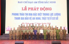 Bắc Ninh: Phát động phong trào thi đua đặc biệt trong Lực lượng tham gia bảo vệ an ninh, trật tự ở cơ sở