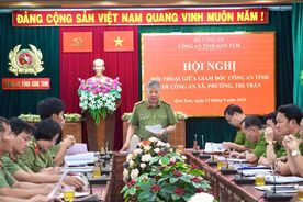 Hội nghị đối thoại giữa Giám đốc Công an tỉnh Kon Tum với Công an xã, phường, thị trấn