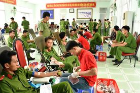 Lan tỏa phong trào hiến máu tình nguyện trong lực lượng Công an tỉnh Bạc Liêu