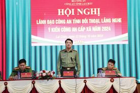 Công an Lai Châu tổ chức Hội nghị lãnh đạo Công an tỉnh đối thoại, lắng nghe ý kiến Công an xã
