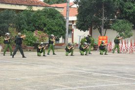 Tiền Giang: Phối hợp diễn tập phương án xử lý tình huống bắt cóc con tin, cướp tài sản