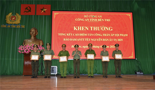 Bến Tre: Tổng kết cao điểm tấn công, trấn áp tội phạm dịp Tết Nguyên đán Ất Tỵ năm 2025