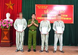 Bắc Kạn: Công bố quyết định tha tù trước thời hạn có điều kiện cho phạm nhân đợt đầu năm 2025