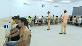 Công an tỉnh Tiền Giang tổ chức kỳ sát hạch lái xe hạng A1