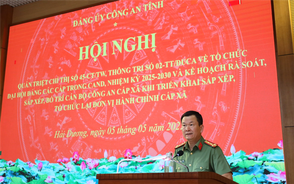 Hải Dương: Rà soát, bố trí cán bộ Công an cấp xã khi triển khai sắp xếp, tổ chức lại đơn vị hành chính cấp xã