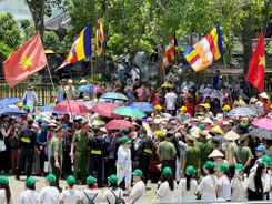 Công an Ninh Bình triển khai các biện pháp bảo đảm an ninh, trật tự cho hoạt động rước Xá lợi Đức Phật