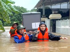 Công an tỉnh Quảng Trị triển khai lực lượng ứng phó ảnh hưởng do cơn bão số 1 gây ra