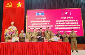Hội đàm giữa Công an tỉnh Quảng Trị với Công an 03 tỉnh nước bạn Lào