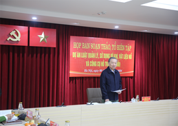 Họp Ban Soạn thảo, Tổ Biên tập Dự án Luật Quản lý, sử dụng vũ khí, vật liệu nổ và công cụ hỗ trợ (sửa đổi)
