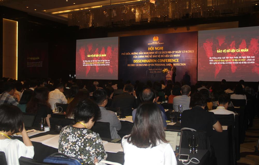 Hội nghị phổ biến, hướng dẫn Nghị định số 13/2023/NĐ-CP ngày 17/4/2023 của Chính phủ về bảo vệ dữ liệu cá nhân được Bộ Công an tổ chức vào sáng 07/6/2023, tại Hà Nội.