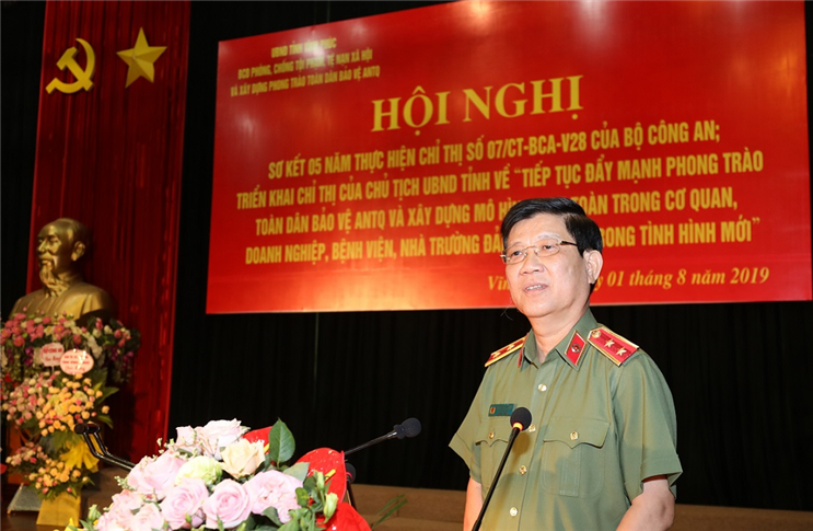 Đẩy mạnh phong trào Toàn dân bảo vệ an ninh Tổ quốc và nhân rộng mô hình “4 an toàn” trên địa bàn tỉnh Vĩnh Phúc