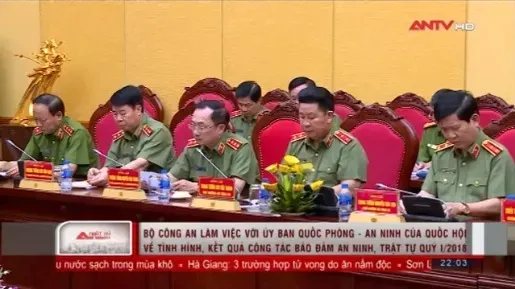 Bộ Công an làm việc với Ủy ban Quốc phòng – An ninh của Quốc hội