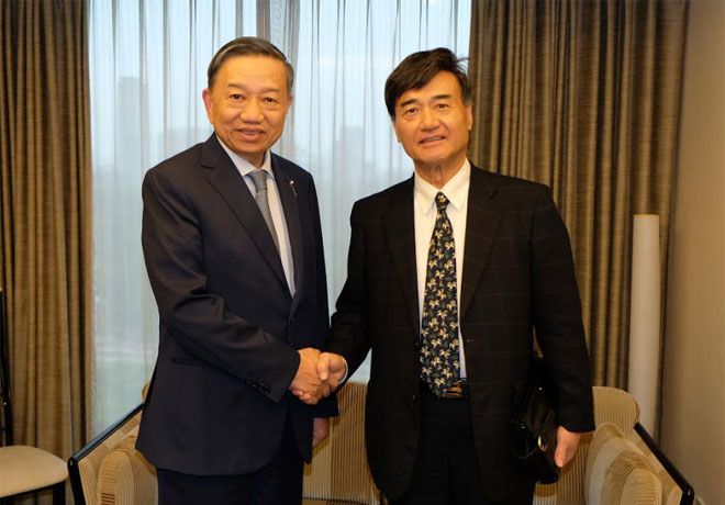Bộ trưởng Tô Lâm tiếp ngài Teruo Tsuneda
