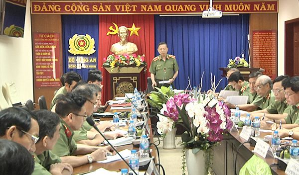 Bộ trưởng Tô Lâm chỉ đạo công tác đảm bảo an ninh, trật tự tại các tỉnh phía Nam
