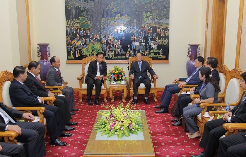 Thứ trưởng Lê Quý Vương tiếp xã giao Đoàn đại biểu lực lượng Cảnh sát Lào