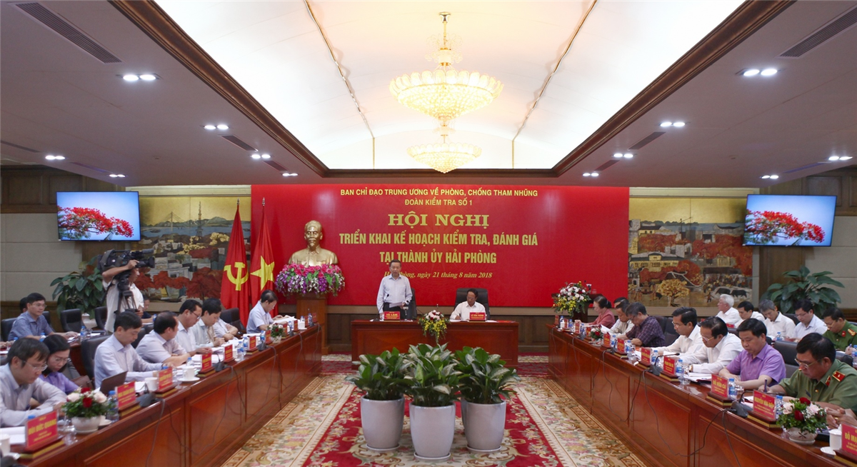 Đoàn kiểm tra số 1, Ban Chỉ đạo Trung ương về phòng, chống tham nhũng kiểm tra công tác tại thành phố Hải Phòng