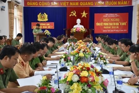 Cụm thi đua số 7, Bộ Công an tổng kết phong trào thi đua “Vì an ninh Tổ quốc năm 2018”