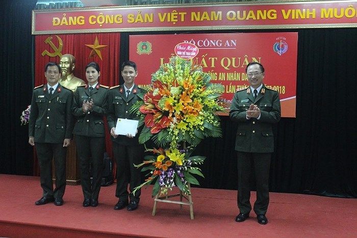 Động viên tinh thần Đoàn thể thao CAND tham dự Đại hội thể thao toàn quốc