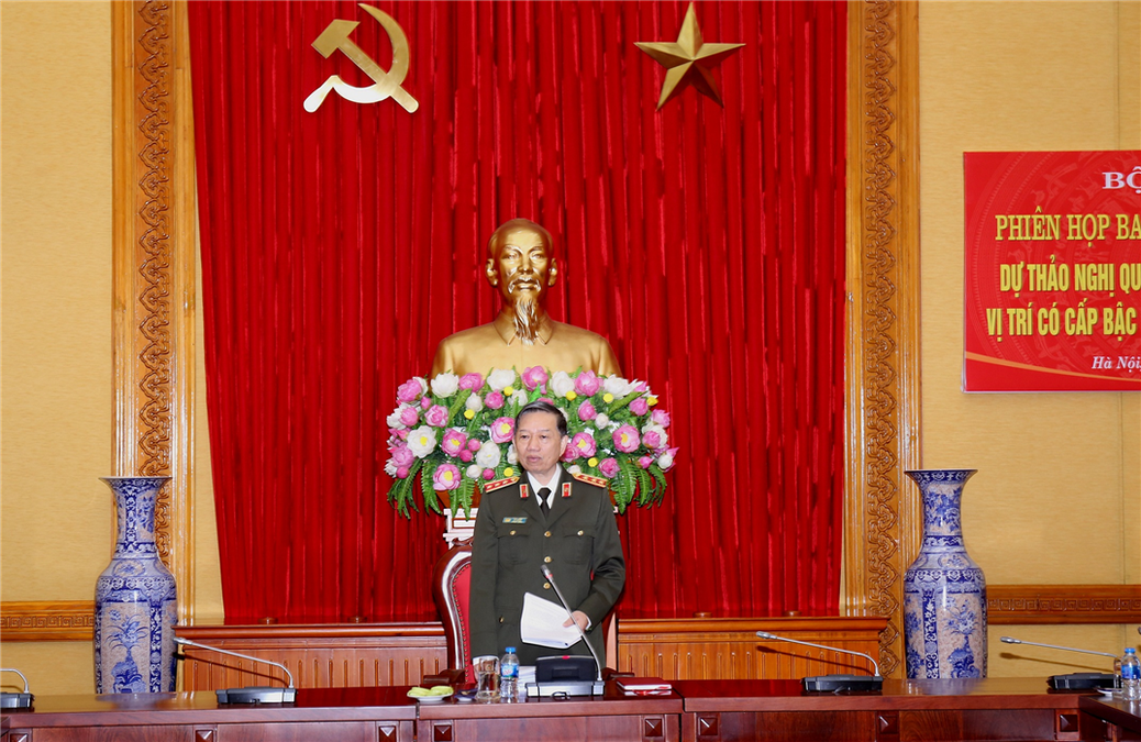 Họp Ban soạn thảo, Tổ biên tập dự thảo Nghị quyết của Ủy ban Thường vụ Quốc hội quy định cụ thể vị trí có cấp bậc hàm cao nhất là cấp Tướng CAND